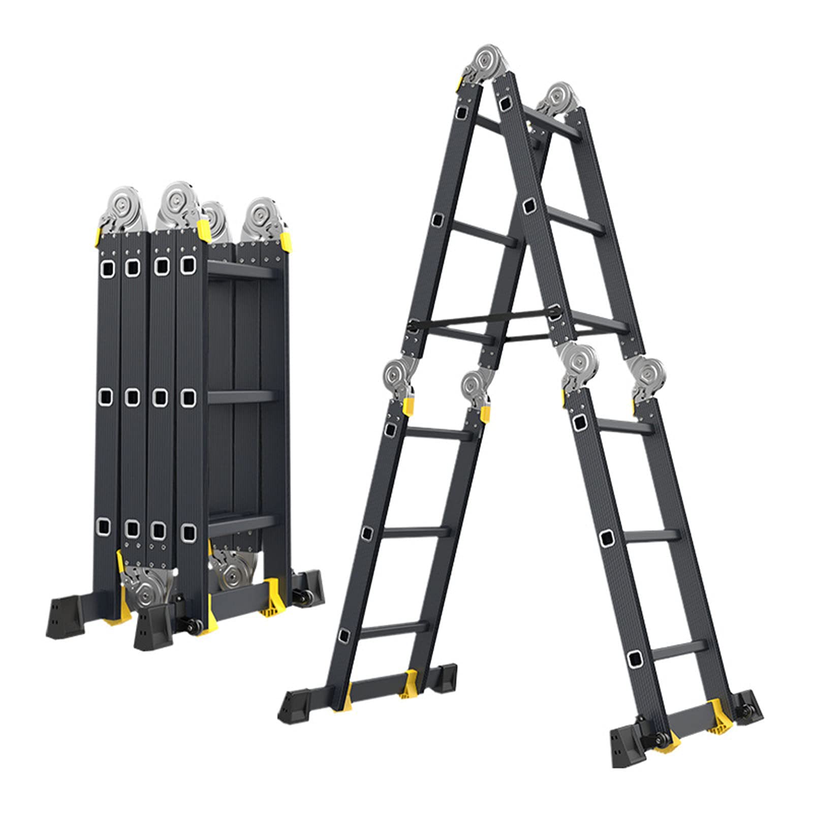 Buy Zdcdy Folding Alminium Ladder, Portable Black AFrame Multi Purpose