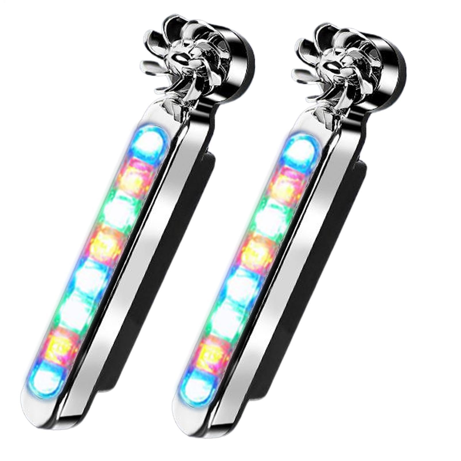 Muiltvoe Wind Power LED Lights – 2Pcs White/Red/Blue, Car Running Light, Vehicle Accessory | Great For Travel Automotive Bike, Trips