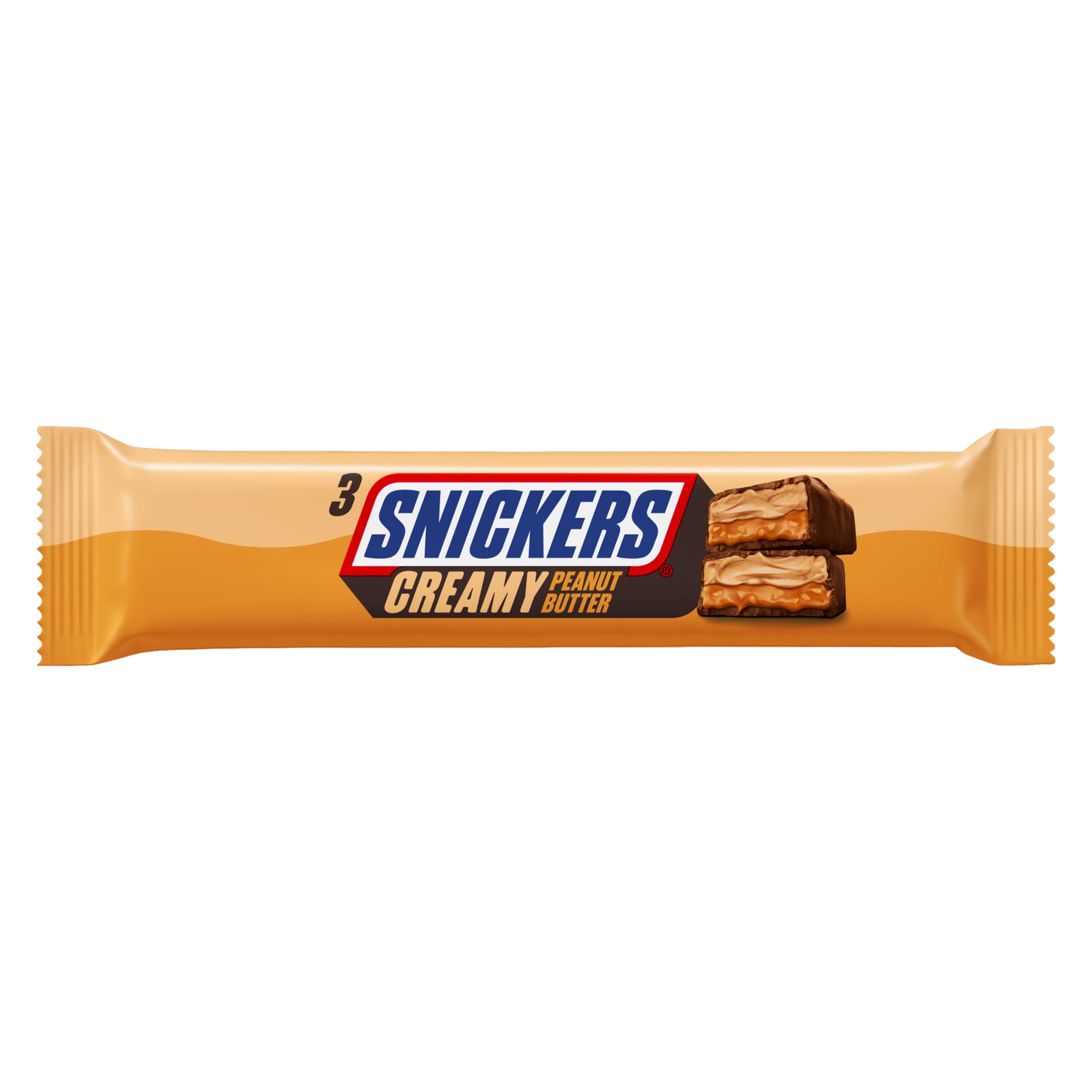 Snickers Creamy Peanut Butter Chocolate Trio Bar, 54.75 g (Pack of 1)
