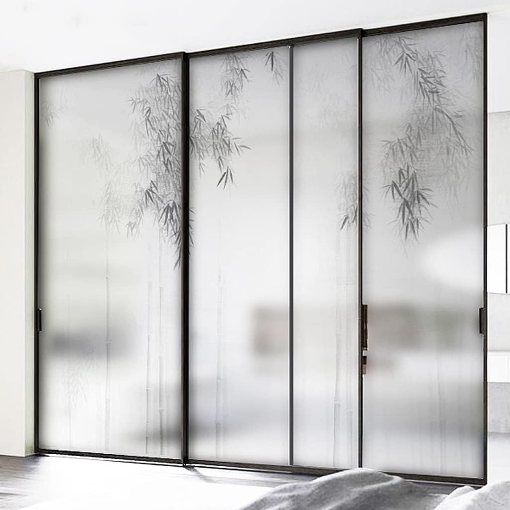 Window Privacy Film Window Film Window Privacy Film Landscape Painting Glass Sticker Bathroom Anti-Light Sticker Bathroom Frosted Window Glass Film Blackout Window Film Window Films(A,70 * 120 cm)