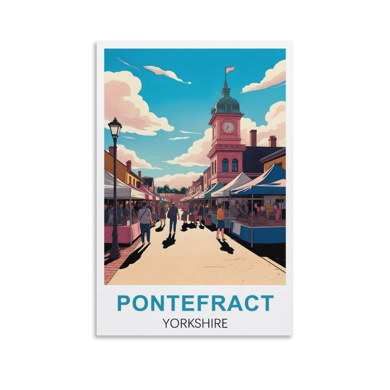 Ezmlfa S223 Diamond Painting Art Kits,Pontefract Yorkshire,5D Diamond Painting Kit For Adults Beginners, Diy Full Round Drill Gem Art Kits For Home Decor 40X50cm