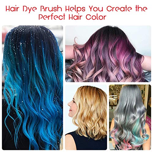 Foto von Färbepinsel Set, 2 Stücke Haarfärbe Bürste Haarfärbepinsel Haare Faerben Haarfärbemittel Werkzeug Satz, Haare Färbeset Färbezubehör für DIY Haarfärbe Salon Haar Bleichen Tönung - Schwarz