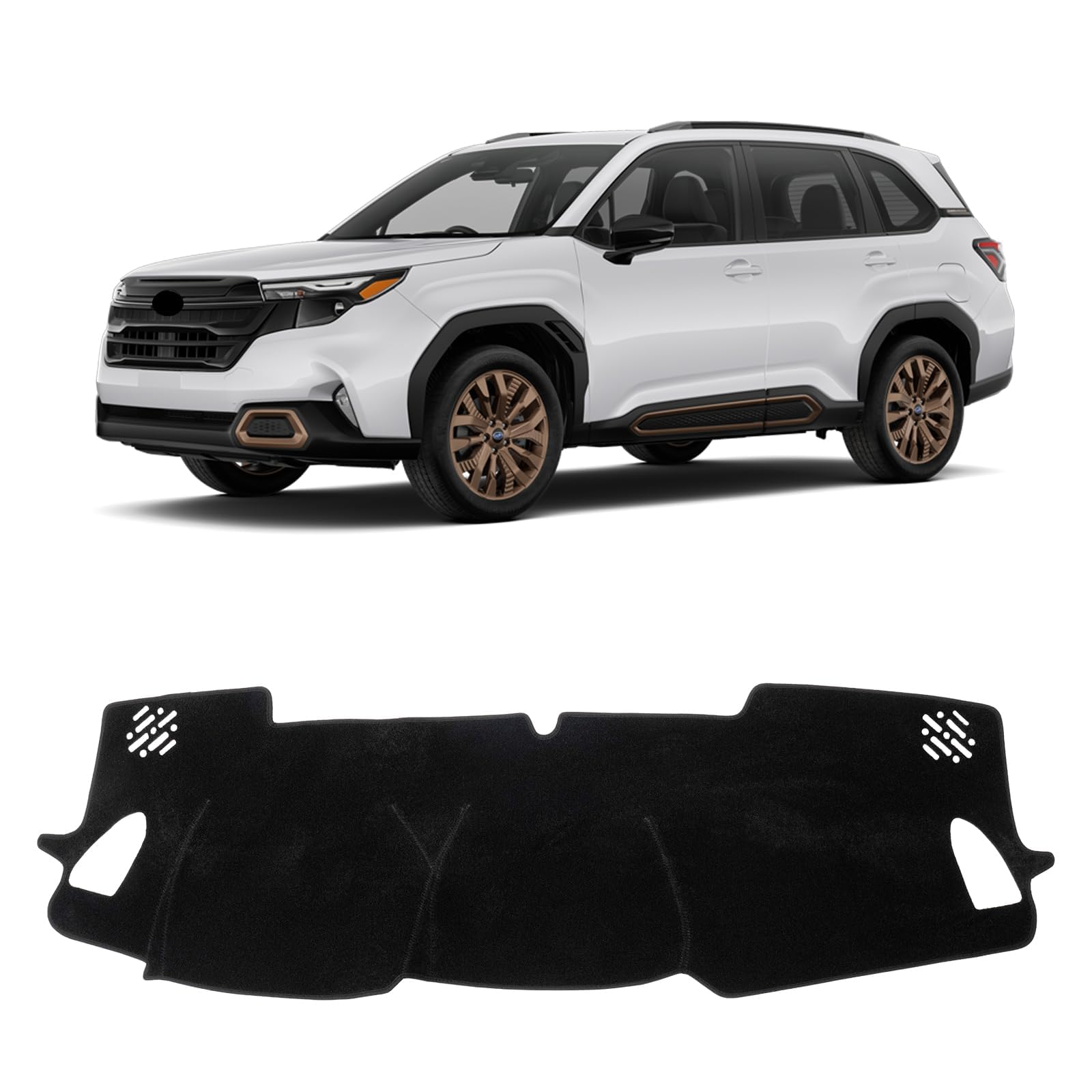KUST Copertura per cruscotto Auto per Subaru Forester 2025 con Guida a Sinistra in Poliestere Antiscivolo per Console Centrale cruscotto Accessori Interni per Subaru Forester Custom Fit Dash Mat