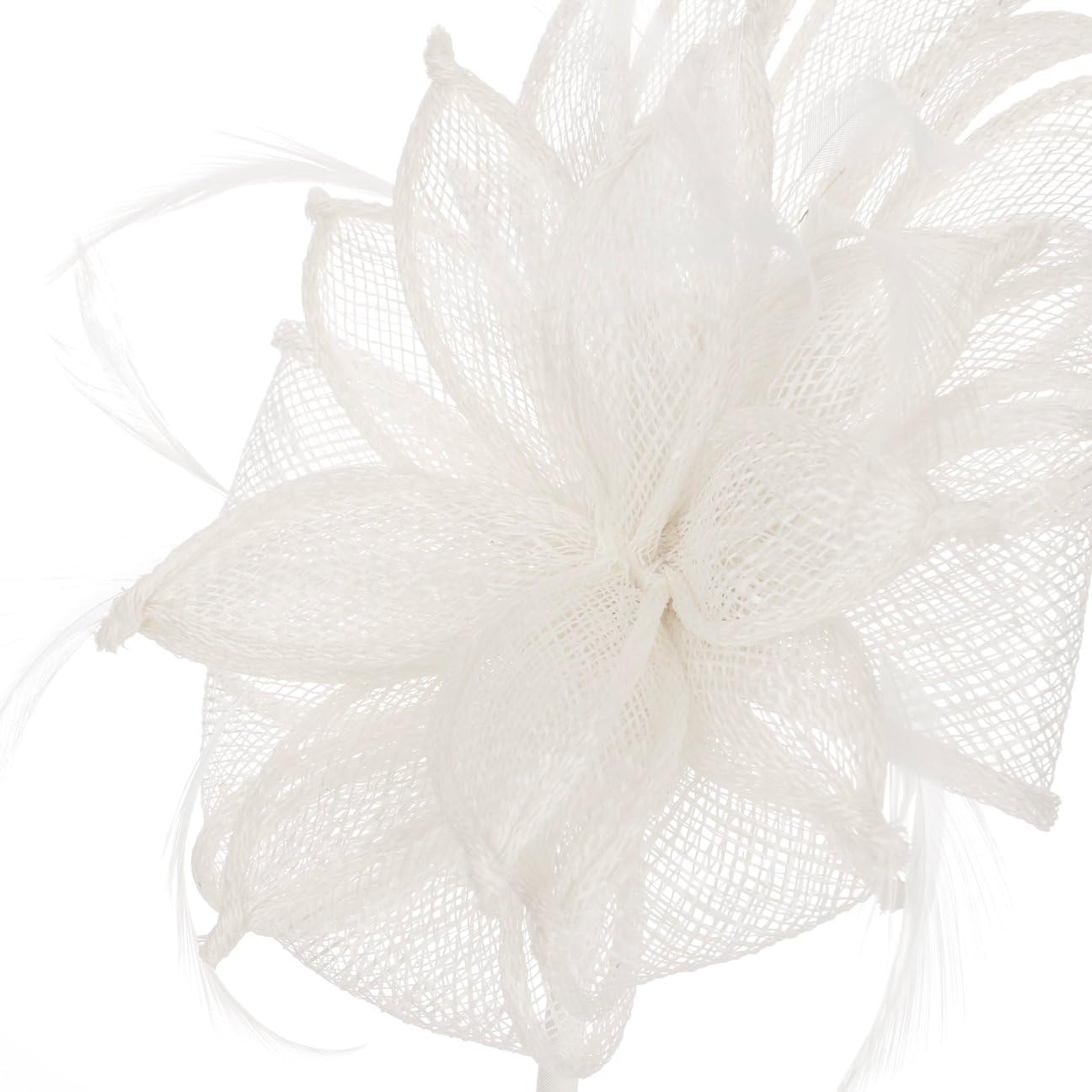 Seeberger Vanola Sinamay Fascinator Haarschmuck Kopfschmuck Haarreif Damen - Frühling-Sommer Sommer - One Size weiß
