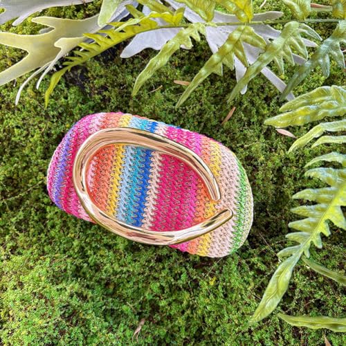 Image of CUXVA Colorful Clutch Purses for Women Chic Straw Evening Bag Formal PU Leather Purse Designer Handbags for Wedding Party Prom