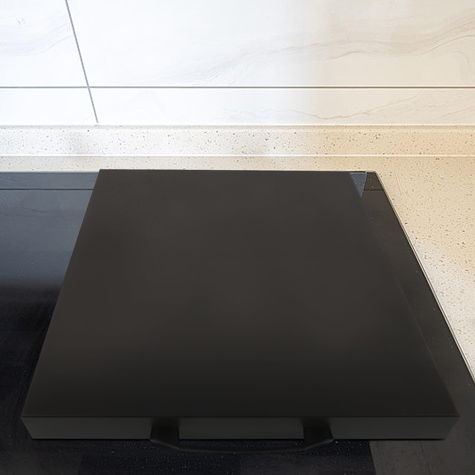 FUOYLOO Soporte Adecuado para Mesa para Estufa de Gas Antideslizante y Estructura Robusta de Aleación Negra Diseño Resistente Adecuado para Mesa para Cocina