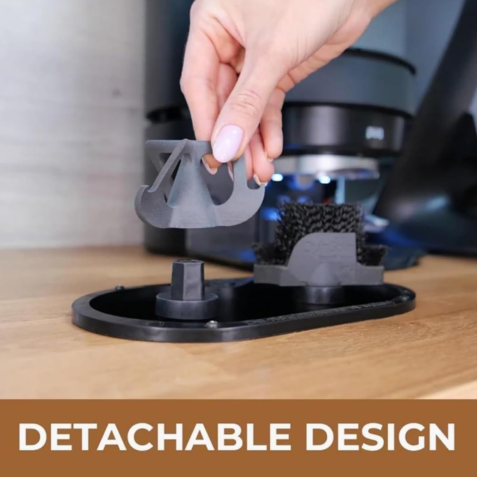 Kit de limpieza de portafiltro de café, limpiador eléctrico automático con recogedor de tierra y cepillo, ideal para el hogar, cocina, oficina