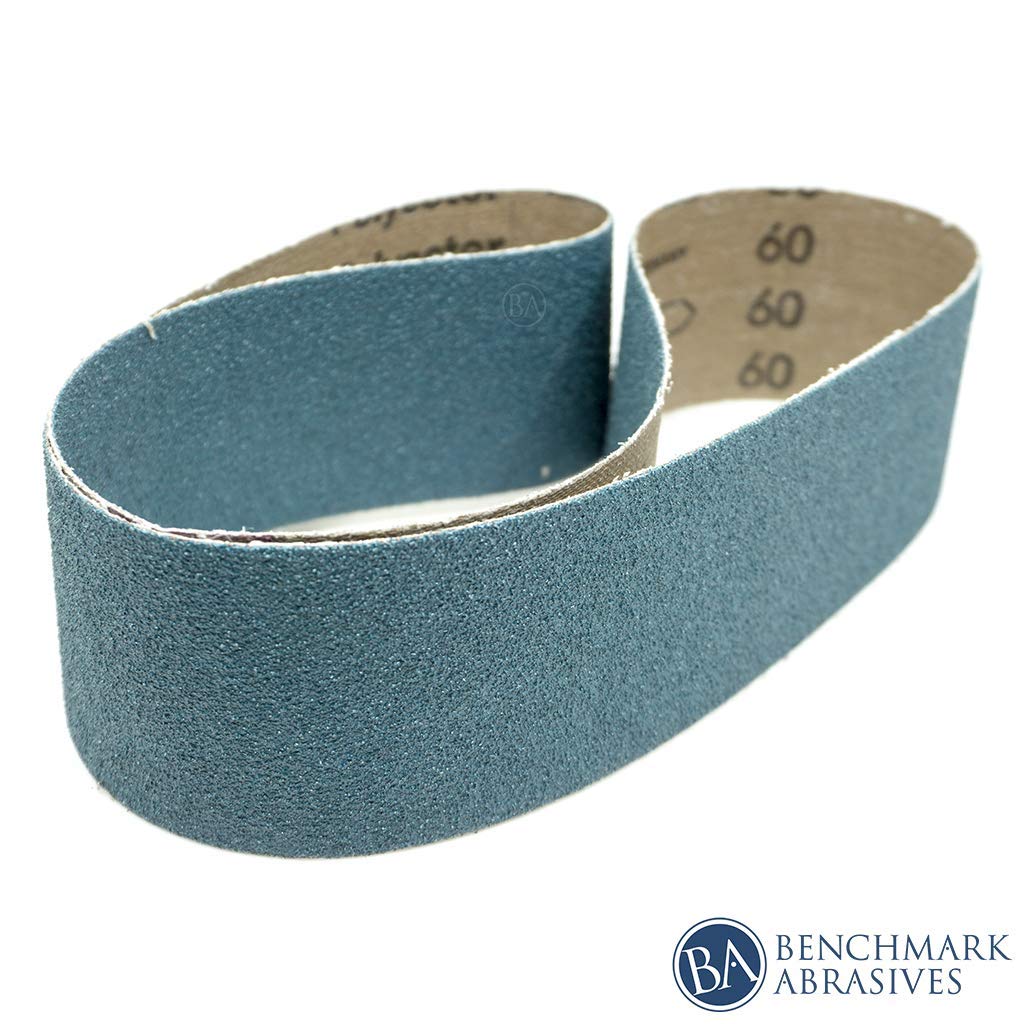 Benchmark Abrasives 2" x 36" Metal Grinding Zirconia Sanding Belts for Back Stand Belt Grinders, Knife Belt Sanders, Benchstand Grinders Sanding Belt (6 Pack) - 80 Grit