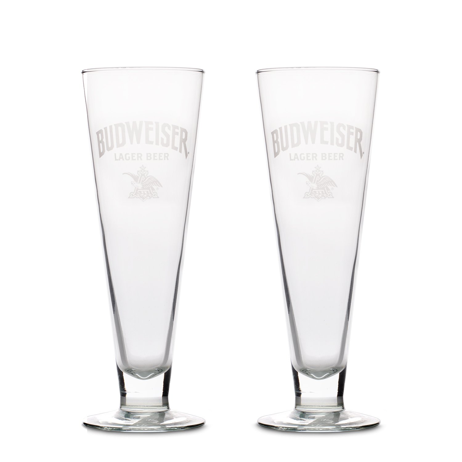 Budweiser 513644 Retro Pilsner Beer Glass, Clear