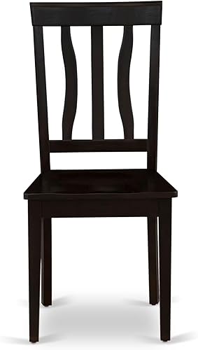 Miniatura 8 de East West Furniture PFAN6-CAP-W - Juego de comedor de 6 piezas que contiene una mesa de comedor cuadrada con hojas de mariposa y 4 sillas de cocina