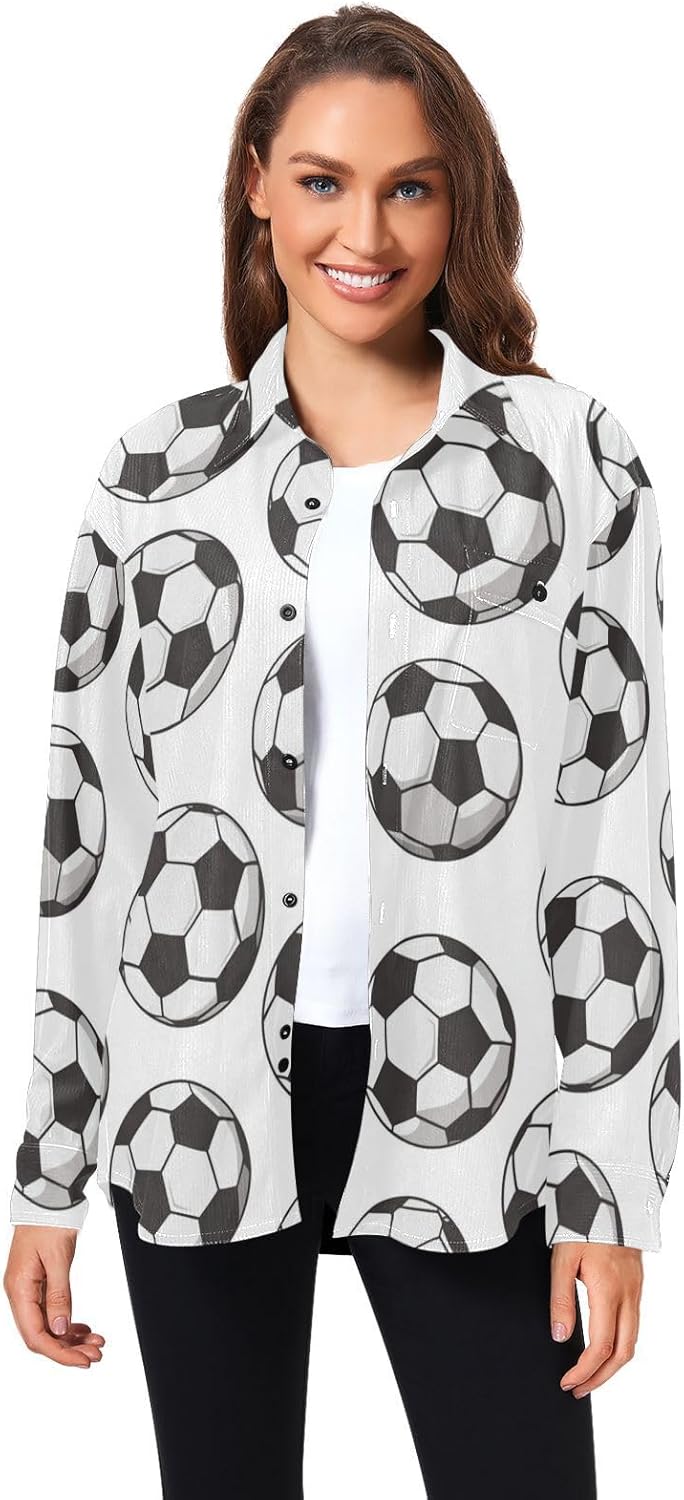 Modern Sport Soccer Football Woolen Cord Fabric Mens Rugby Shirts Long Sleeve for Women Apparel with Pockets