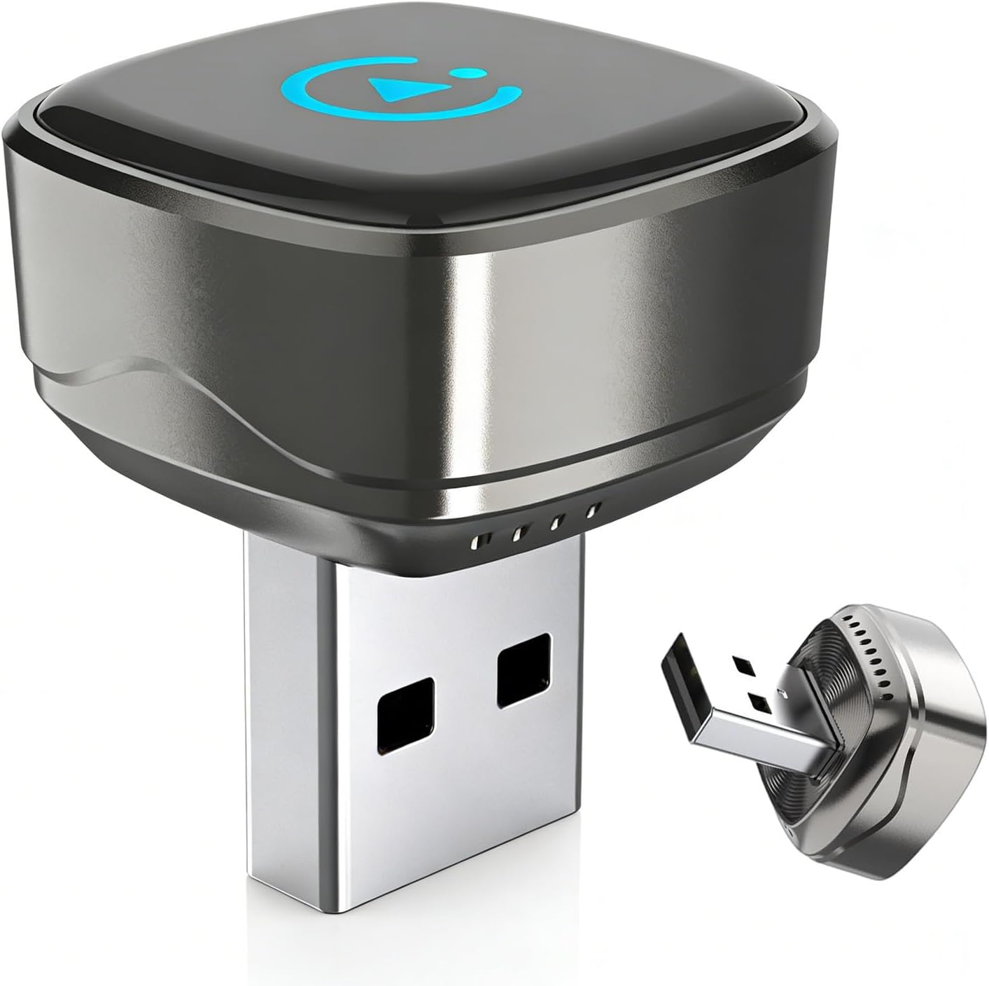 Bezprzewodowy Konwerter Ekranu Samochodowego Kompaktowy, Bez Opóźnień, | Bezprzewodowy Adapter USB Do Ekranu Do Strumieniowania Muzyki, Asystenta Głosowego, Wycieczek I Wakacji