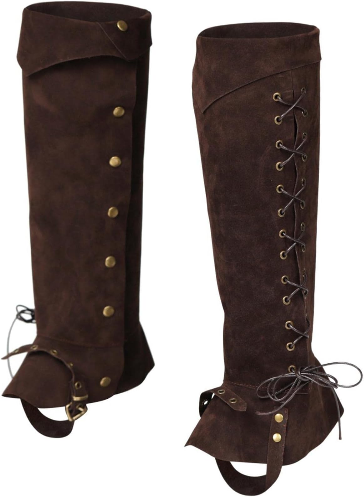 Pirate Boot Covers Men - Leg Wraps, Knight Leg Guards Pirate And Renaissance Faux Leather Steampunk Costume For Boots