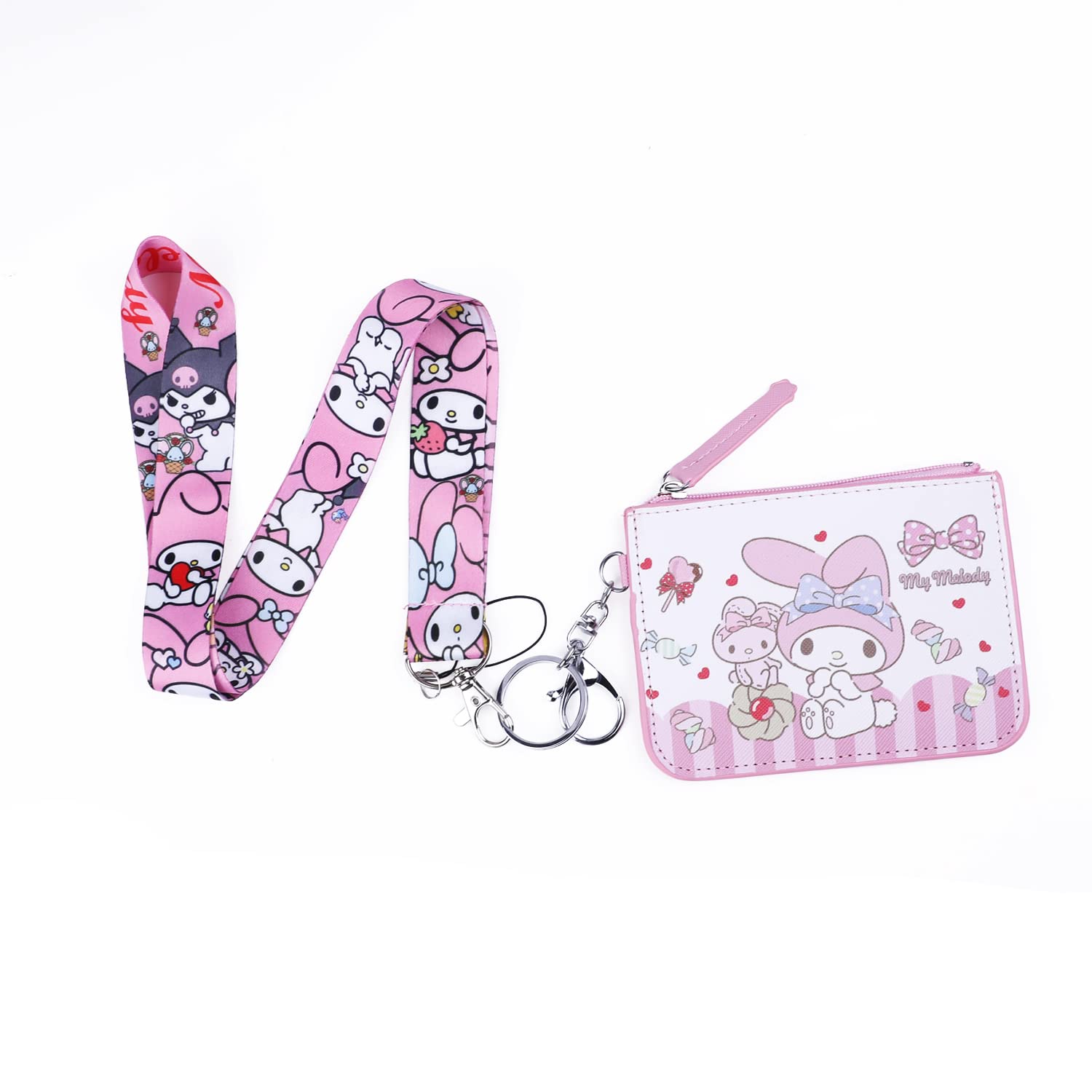 Buy My Melody Kuromi Credit Card Wallet with My Melody Lanyard (WC My