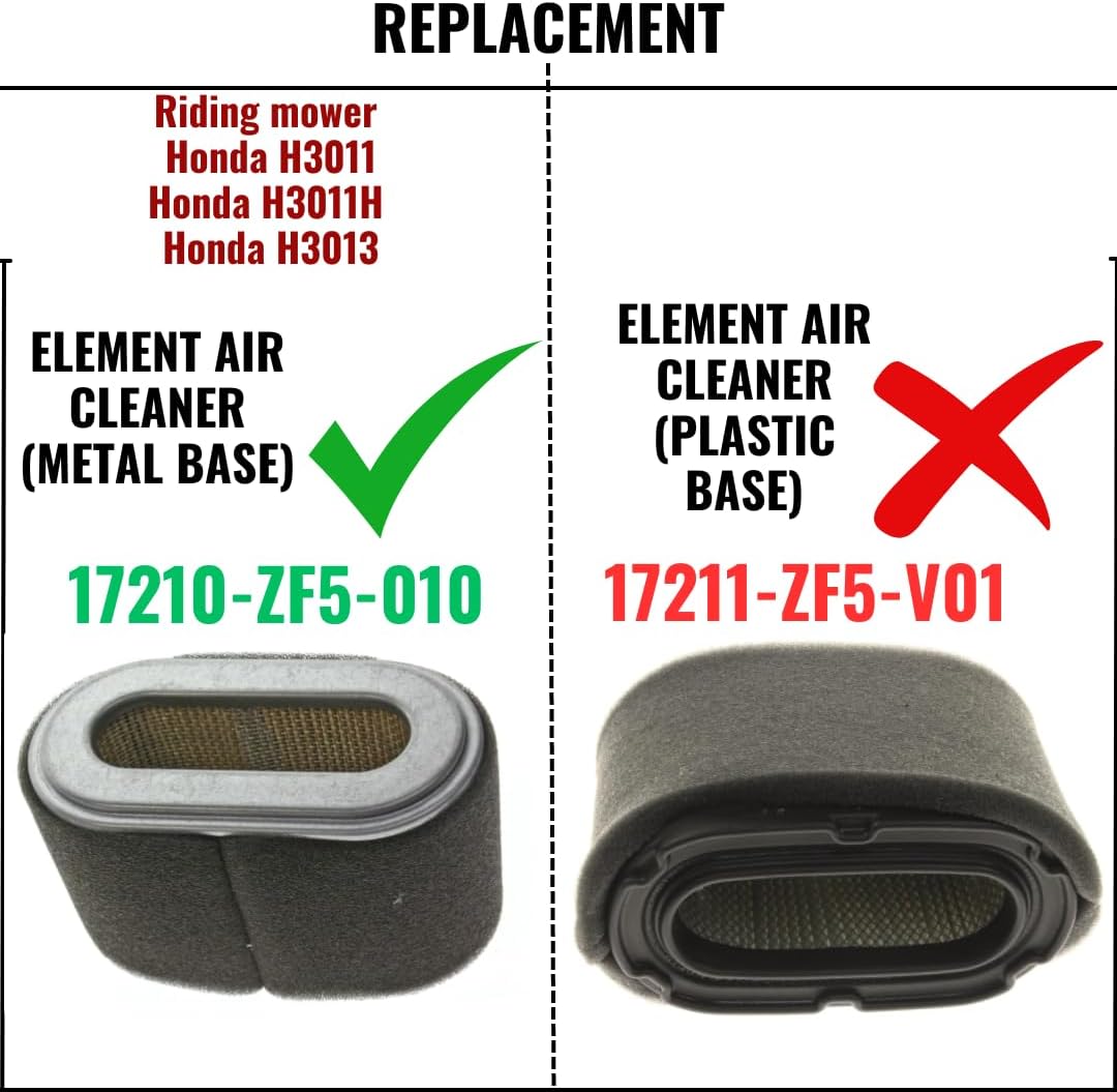 KINDZA Genuine Tune up kit for GXV340 GXV390 Engines Riding Mower H3011 H3011H H3013H with 44 fl.oz Genuine Motor Oil 10W30 Genuine AIR Filter 17210-ZF5-010 and Spark Plug 98079-55846 [BPR5ES]