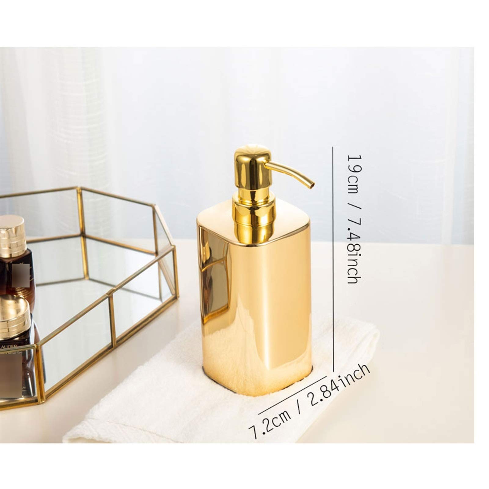 dispenser sapone/Dosatori per sapone liquido 304 Acciaio inossidabile Acciaio inossidabile Dorato Dispenser Lotion Bottle Bottle Bottle Bottle placcato oro 420ml Erogatore del Sapone/Dispenser di Sapo