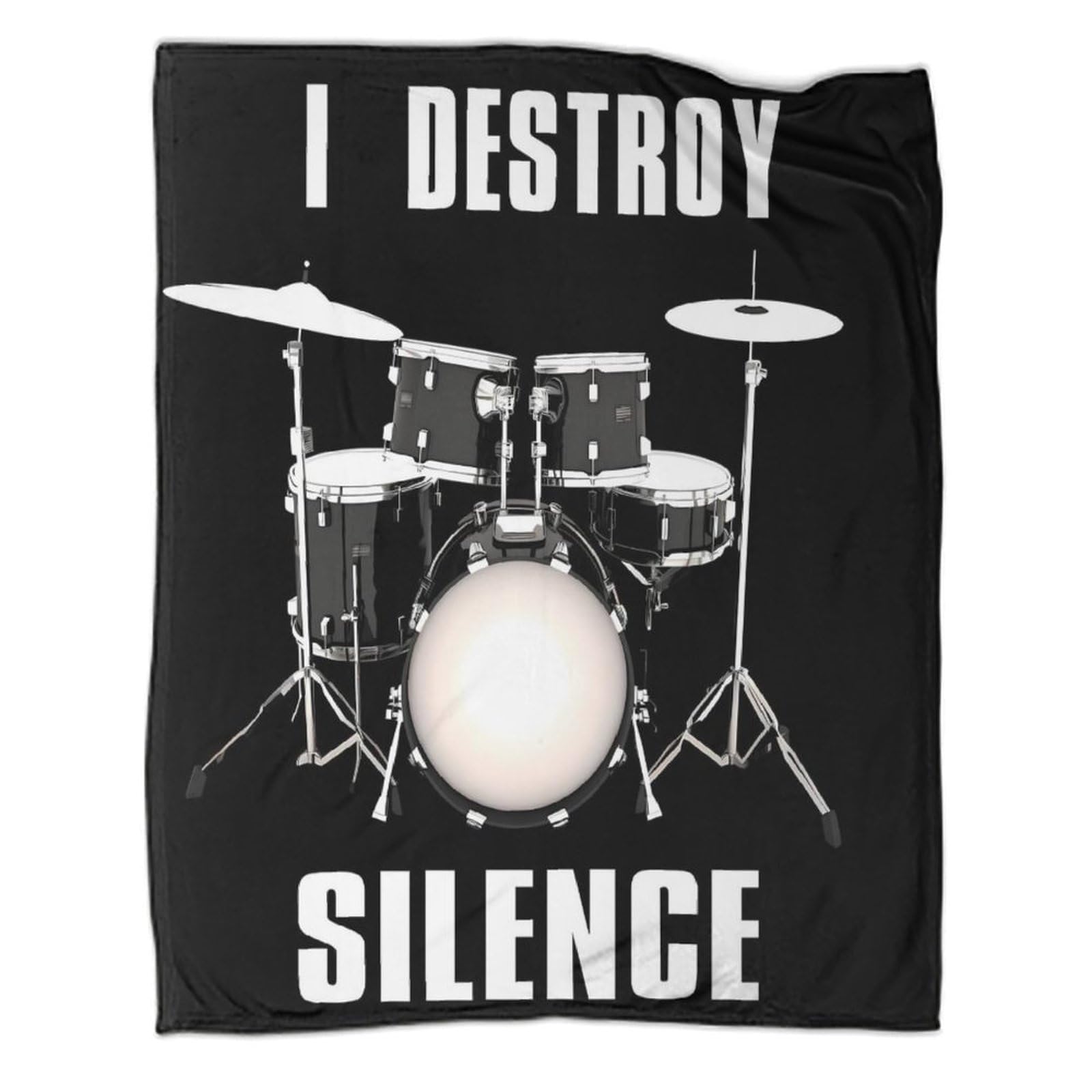 stampa 3D Drum set coperta da divano microfibra biancheria da letto non perde pelo coperta da relax morbida per regali per serate relax Rock music design 80×90inch(200x230cm)