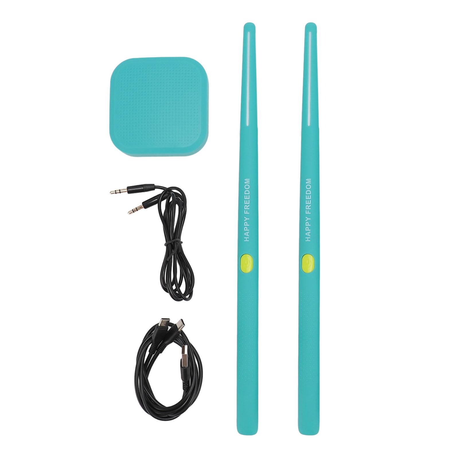 Set di Batteria Elettronica Virtuale, Bacchette Elettroniche Portatili con Effetti di Luce Colorati, Bacchette Ad Aria Wireless Virtuali per Studenti Principianti Adulti