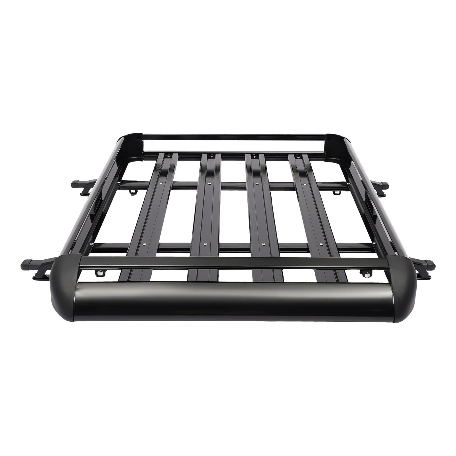 127 x 97 cm portaequipajes de aluminio, cesta para el techo del coche, capacidad de carga de 68 kg de capacidad, para modelos universales todoterreno, color negro