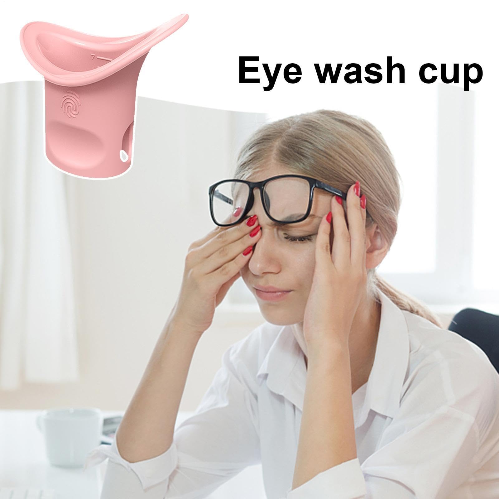 Eyes Wash Cup, Silicone Eye Flush Kit, Eyes Cleaner Cup with Scale, Eyes Bath for Washing, Refreshing, Portable Care for Home and Travel