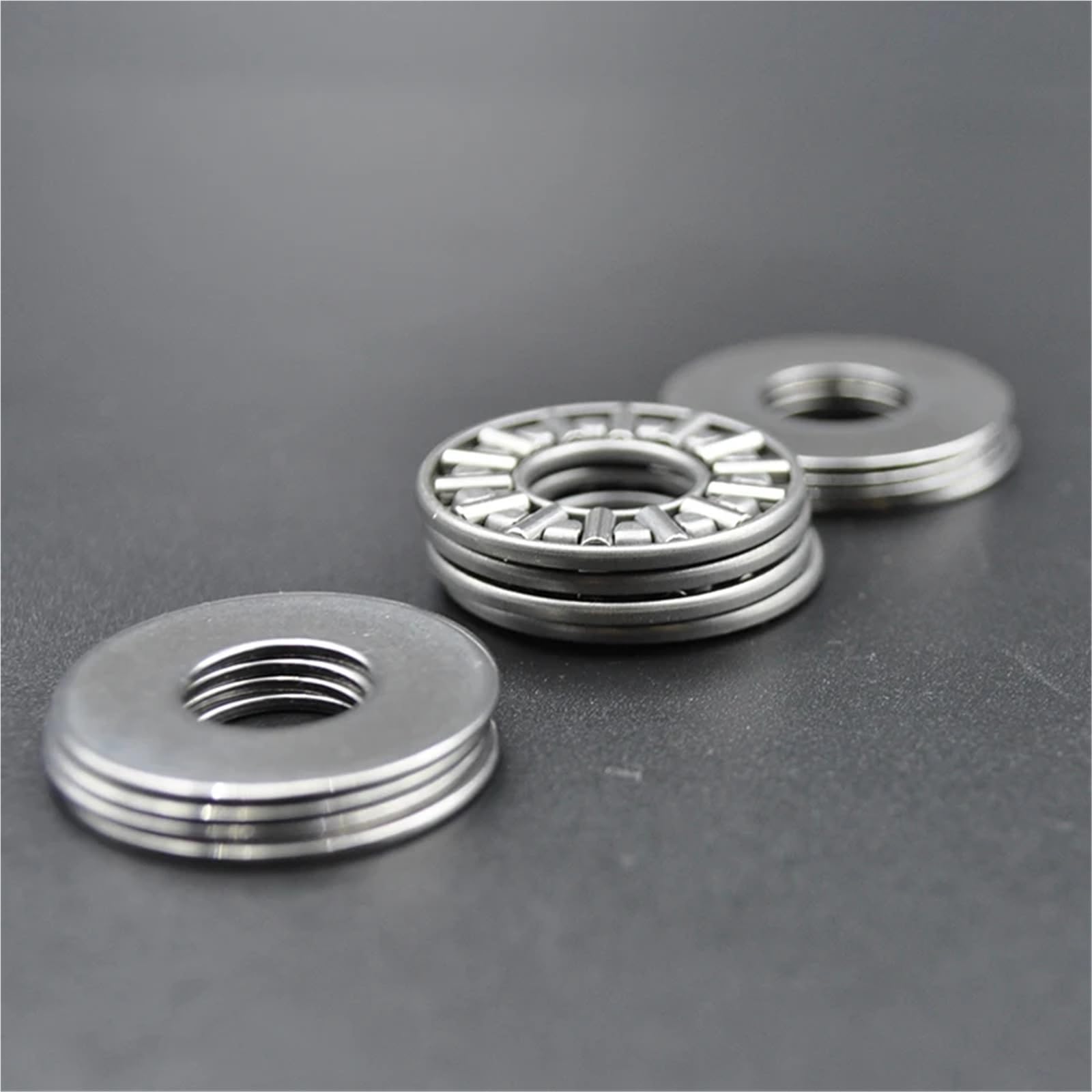 Rodamientos de agujas de empuje plano AXK1024 +2AS 1024 10x24x4 mm Rodamiento de rodillos de empuje axial con arandelas (100 piezas)