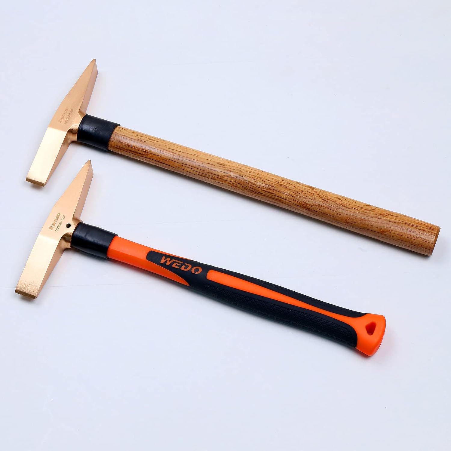 WEDO Copper Scaling Hammer with Fiberglass Handle,Welding Hammer,Chipping Hammer,300g, Length 280mm(11")