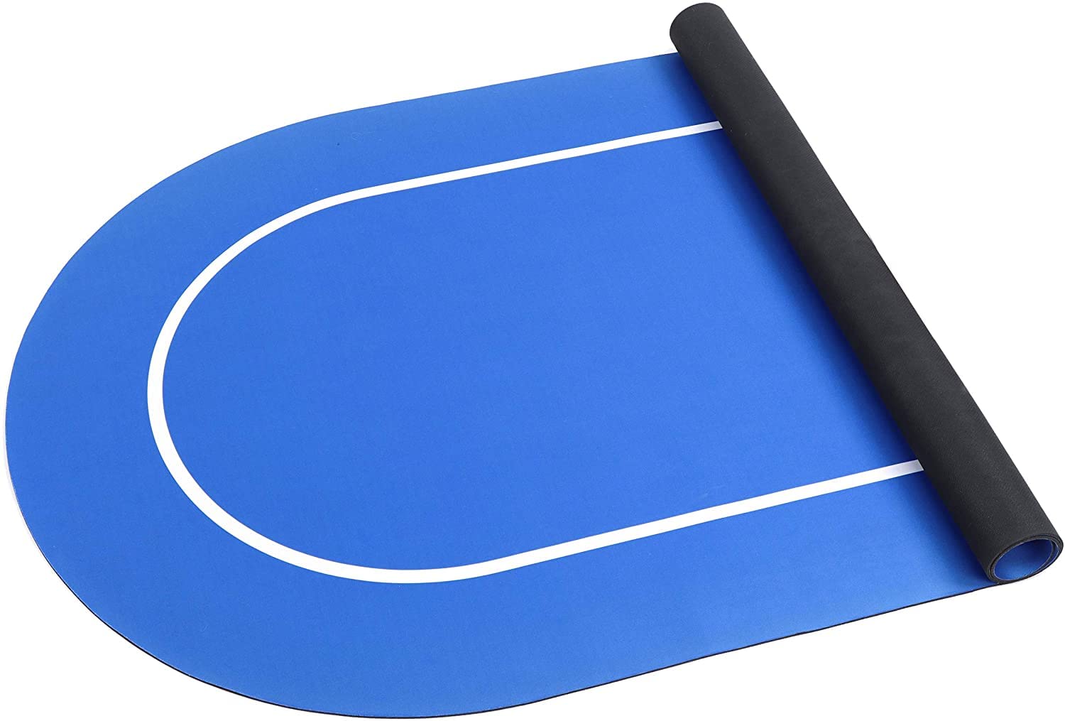 mata do gry w karty, Układ stołu pokerowego, przenośna owalna mata na stół pokerowy z torbą do przenoszenia(Blue)