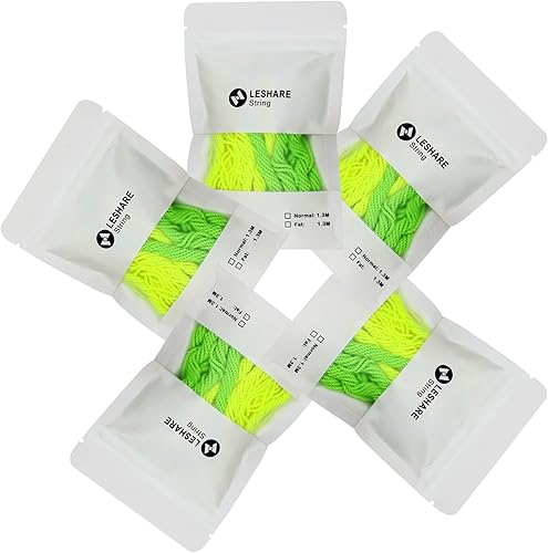 LESHARE - Cuerdas Yoyo profesionales, paquete de 20 unidades, 4.3 ft de largo, cuerdas de repuesto profesionales de alta calidad, equilibrio, color