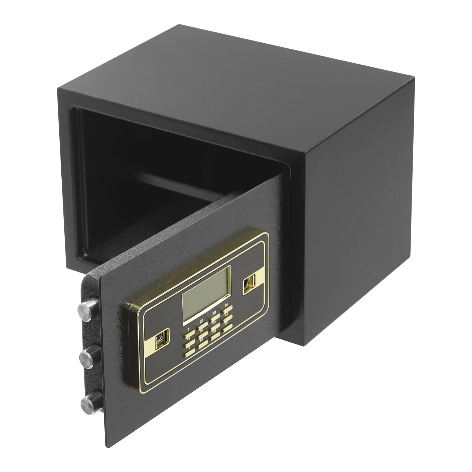 Cassaforte elettronica con ripiano estraibile, cassaforte per gioielli, documenti, passaporti, contanti, diamanti neri, 35 x 25 x 25 cm