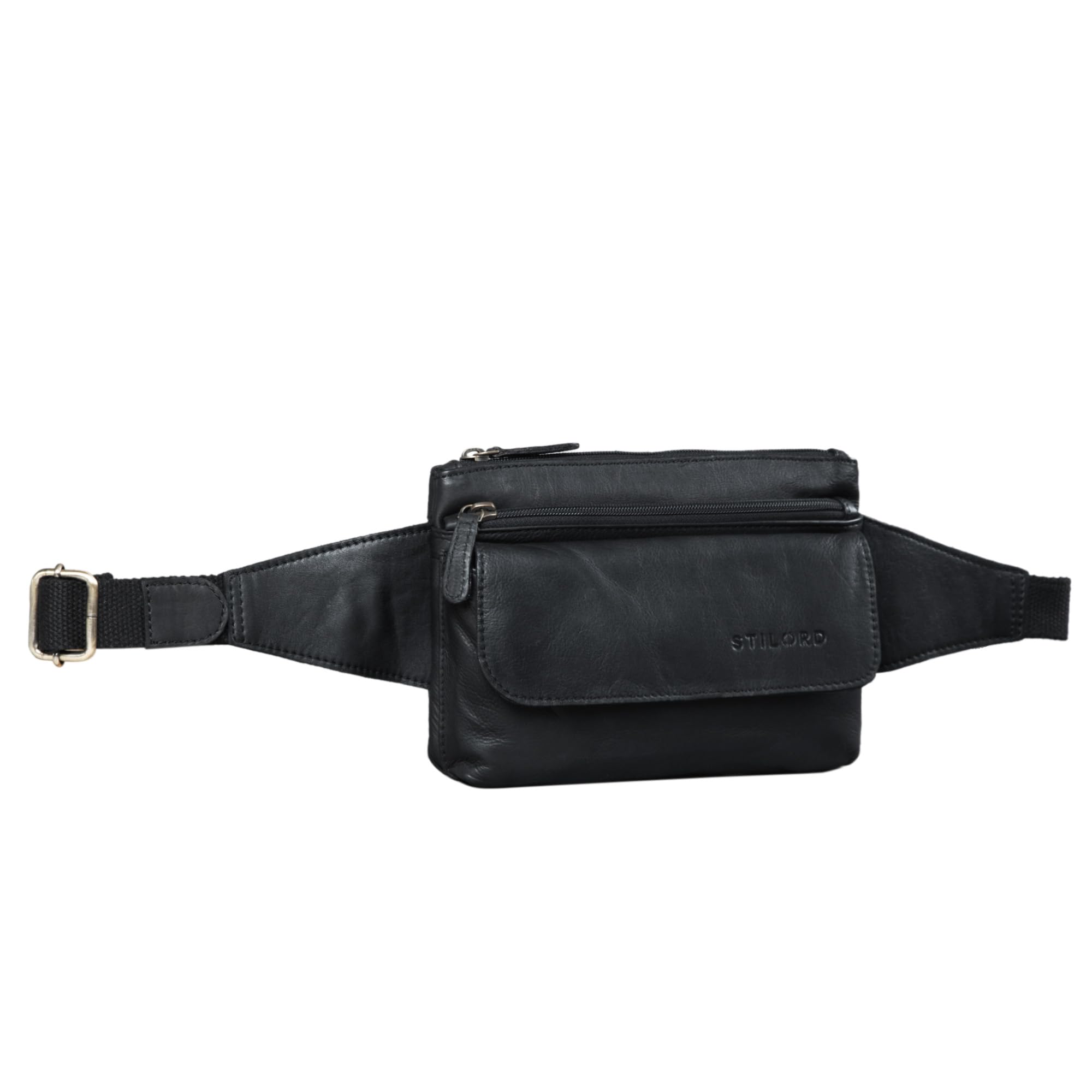 STILORD Atlanta Vintage Bauchtasche Echtleder für Herren Damen Gürteltasche groß zum Umhängen als Brusttasche Cross-Body Bag Hüfttasche Leder Farbe:Sattel - braun