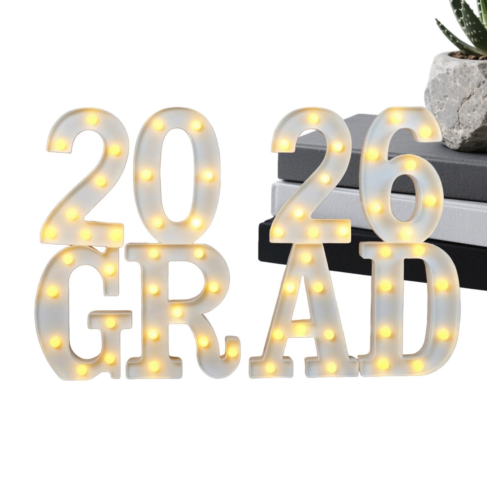 Decorazioni per Laurea 2026 Insegna luminosa a batteria | Addobbi per Festa di Laurea con LED per Interni/Esterni, Camera da , Tavolo