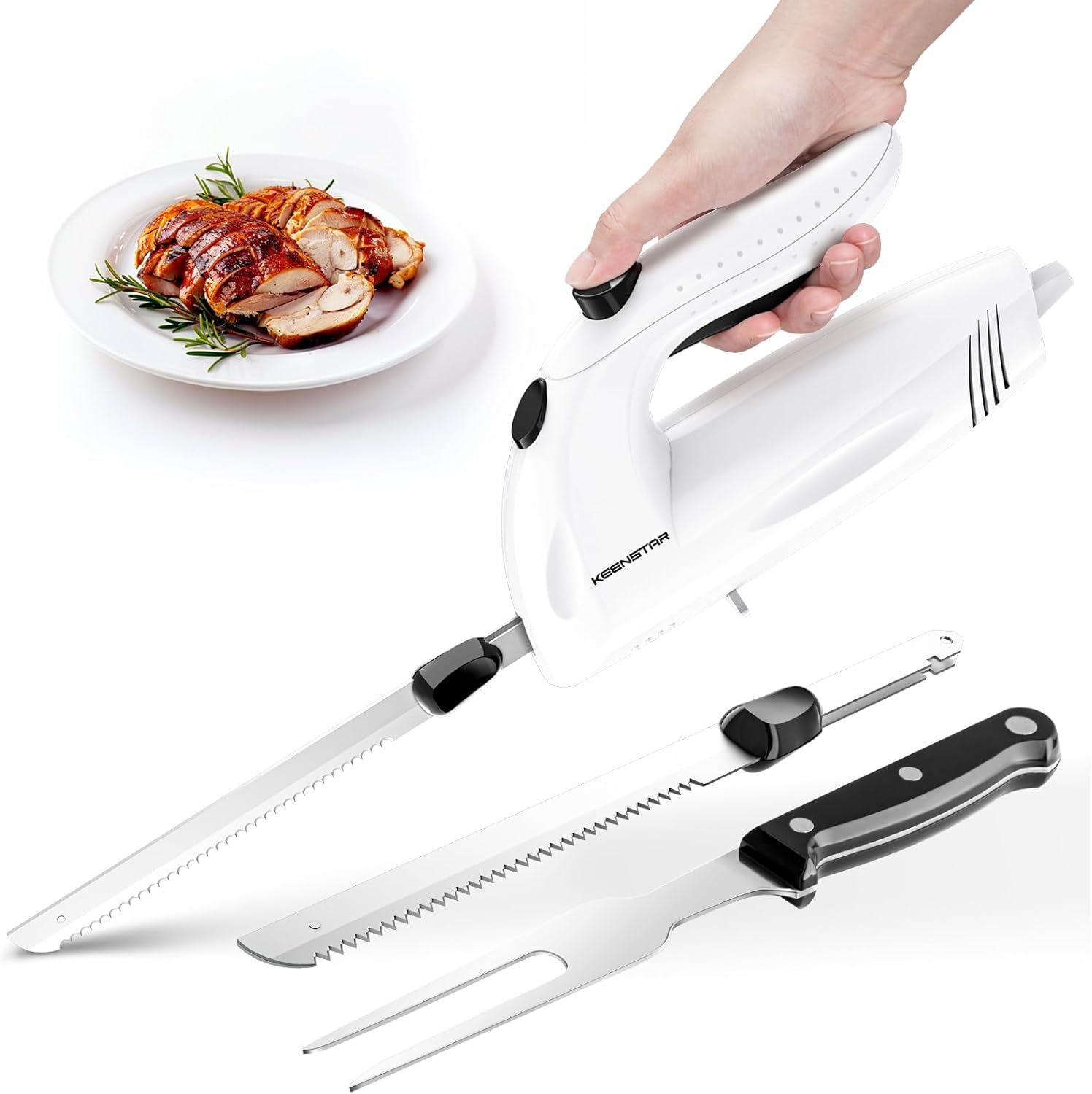 Electric Knife for Carving Meats, Poultry, Bread, Crafting Foam and More