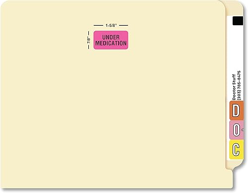 Miniatura 3 de Etiquetas para carpetas de archivos veterinarios, instrucciones de cuidado veterinario bajo medicación, pegatinas veterinarias para veterinarios,