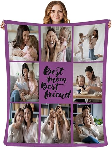 Manta personalizada con texto fotográfico, manta de franela personalizada con imagen, familia, cumpleaños, boda, para novio, novia, novia, mamá,
