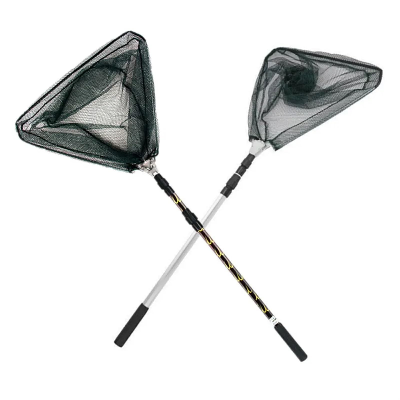 Red De Pesca Plegable Red de pesca de aleación de aluminio de 150CM, Red de aterrizaje plegable telescópica, poste retráctil for aparejos de pesca de carpa, liberación de captura Para Estanque, Lago