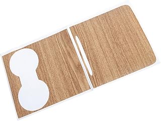 balikha Capa para painel de controle central de automóvel em PVC decorativo para console central acessórios protetor para peças de carro Tesla Model 3 2021 – Padrão de madeira
