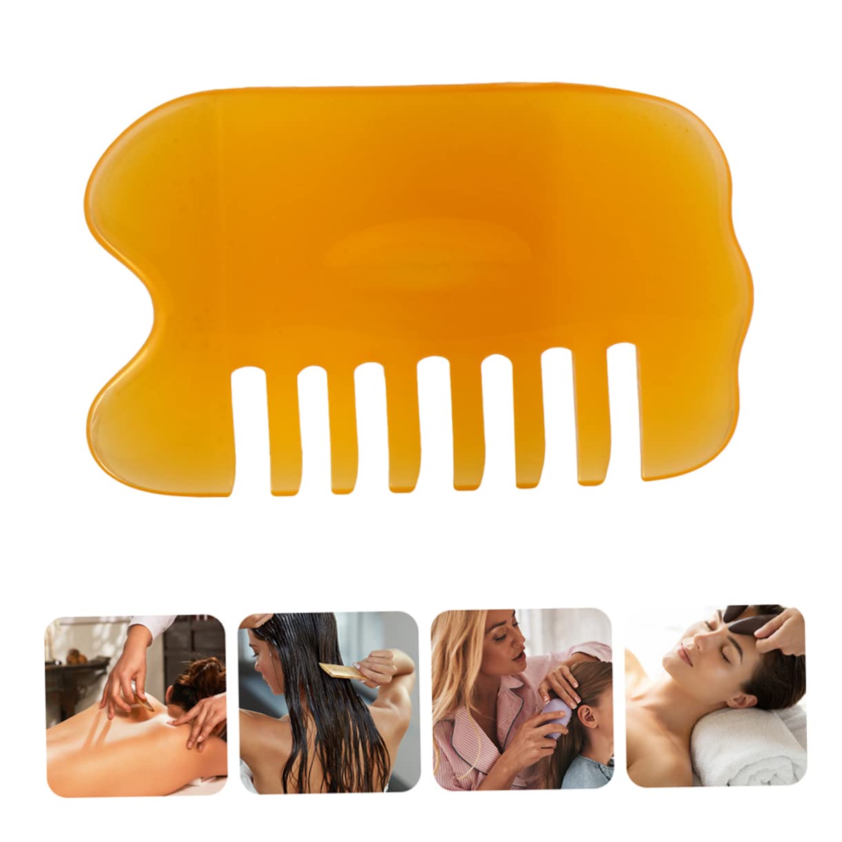 Gatuida 3 Set Regola La Circolazione Rilassa La Gua Sha Raschiando Pettine Cuoio Capelluto Raschiando Bordo Naturale Per Il Corpo 2 Pezzi * 3