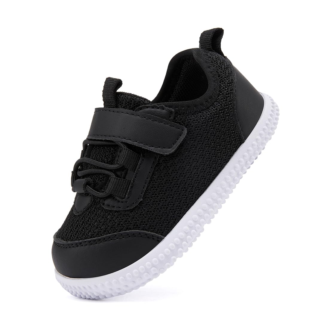 BMCiTYBM Baby First Walking Shoes Boys Girls Infant Sneakers Mesh Barefoot Breathable Tennis Outdoor Indoor 6-12 Months Infant Black Size 4 Toddler