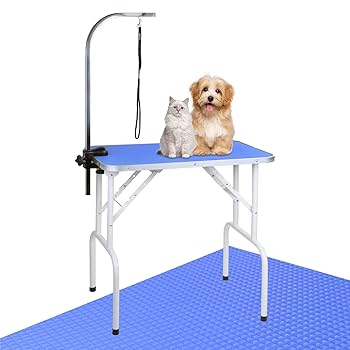 トリミングテーブル　トリミング台　ブルー　犬用品　ペット用品 Amazon | LEIBOU ペットの犬と猫 トリミングテーブル 折りたたみ