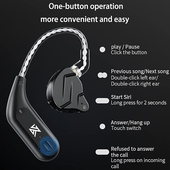CCA CRA IEM + KZ AZ09 Bluetooth 5.2 Module ، التبديل المجاني بين السلكية واللاسلكية