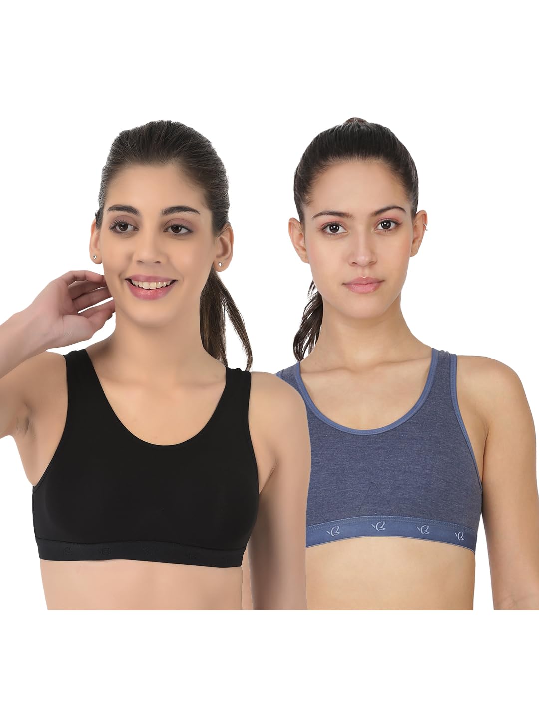 rupa softline Softline Women's Cotton Rich Wired Non-Padded Molded Sports Bra Combo | High-Support & Breathable Activewear | Soft & Durable for Workouts & Everyday Wear (Pack of 2)-picture-4