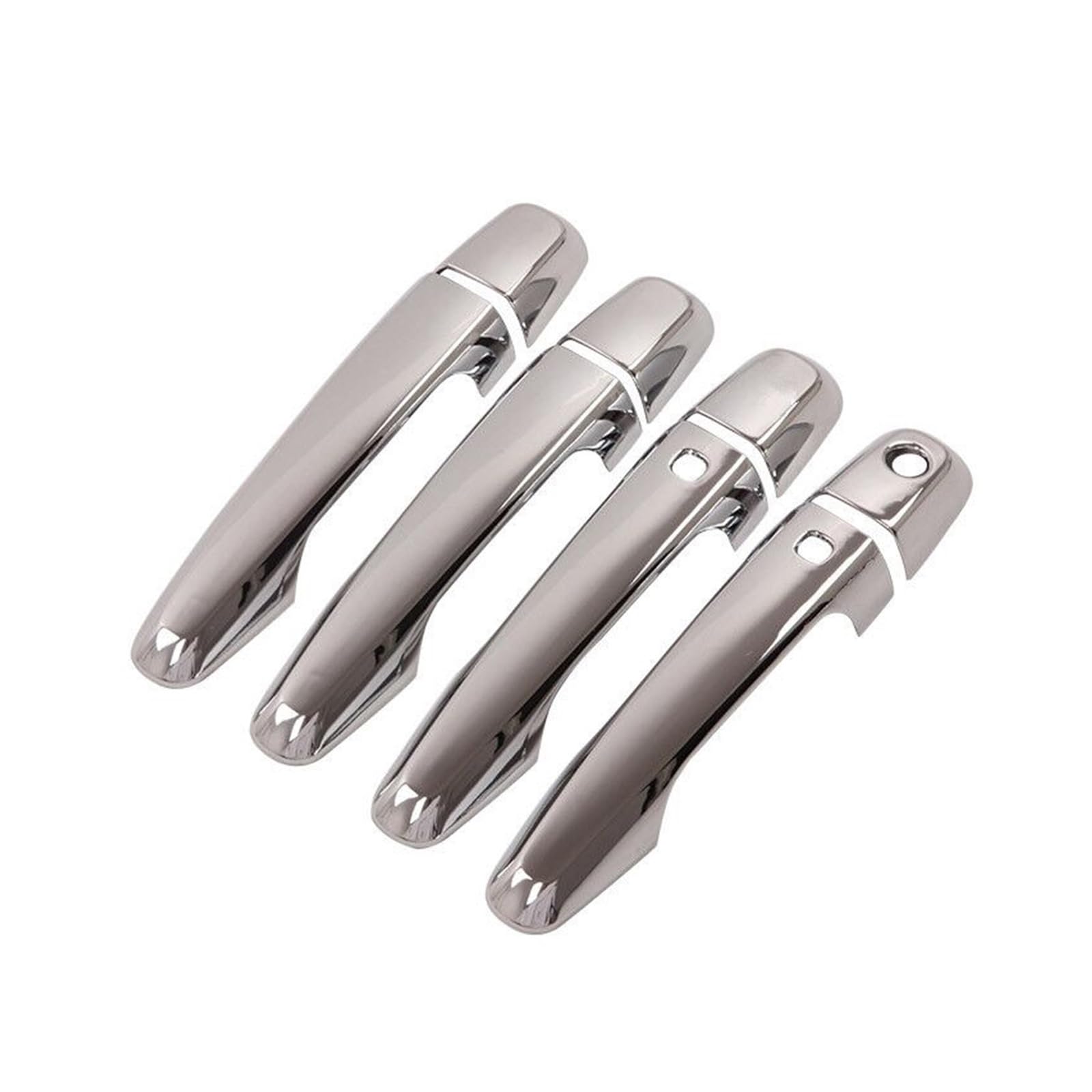 Drezzo Car Exterior Door Handle for Mitsubishi L-200 for Triton for Pickup 2006-2014 Chrome Car Door Handle Cover(1 Keyhole 2 Buttons)