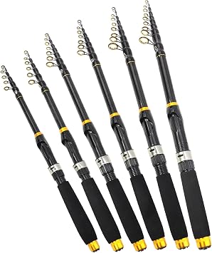YG010 New 2.1m 2.7m 3.6m Carbon Fiber Fishing Rod Super Short Pocket Portable Spinning Pole Telescopic Carp Trout Beach Fishing Rod3.0 m