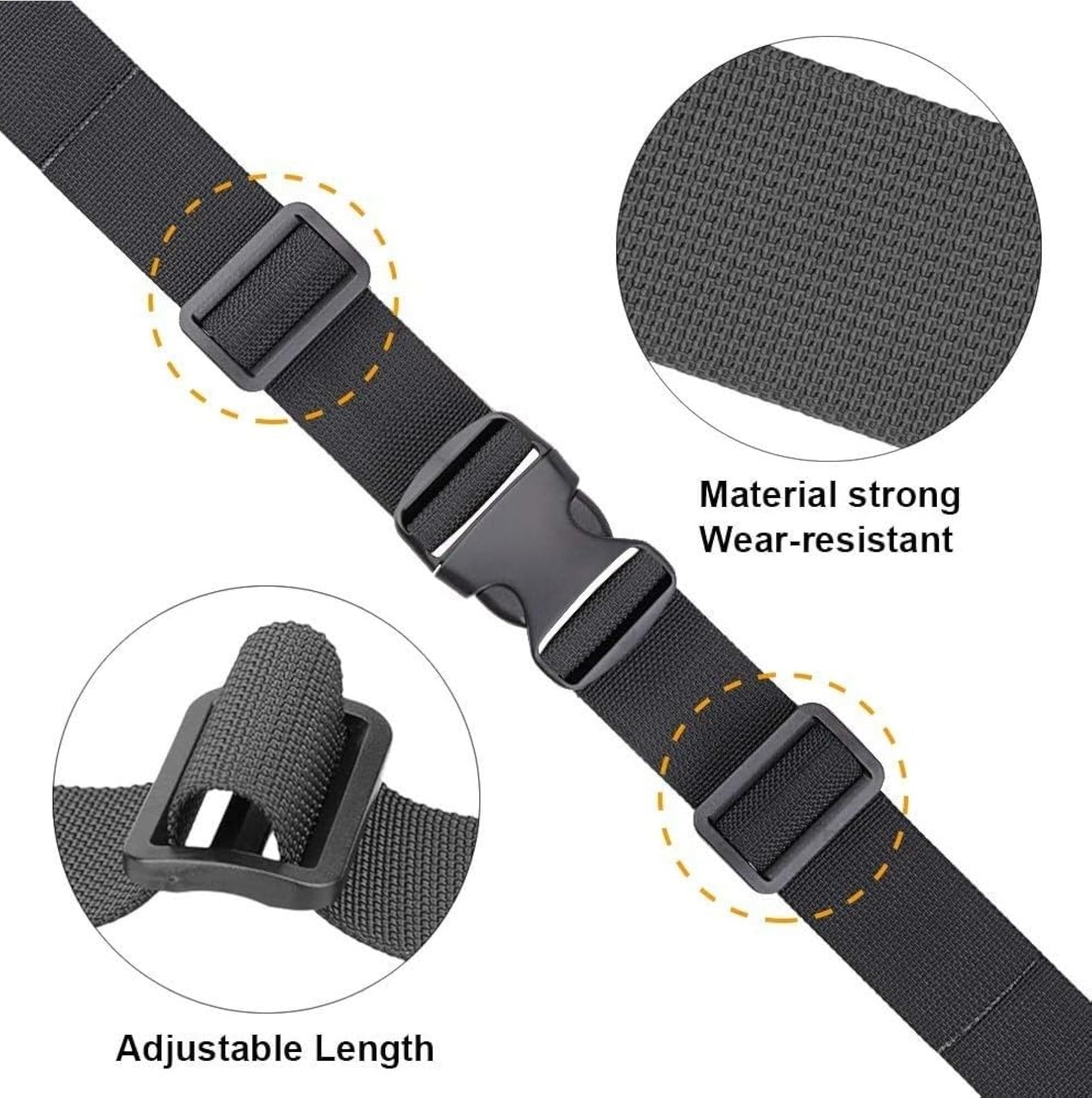 Set of 2 Heavy Duty Luggage Straps, 9.5 Ft Each