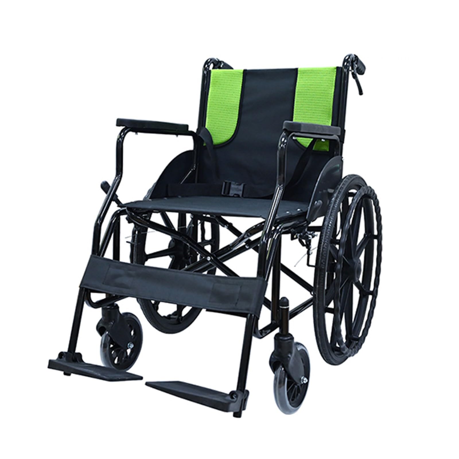 Silla De Ruedas Plegable,Sillas De Ruedas con Reposabrazos Y Respaldo para Adultos Óptimo para Meter En El Maletero,Silla De Ruedas Manual Plegable Ultraligera De Acero para Transporte