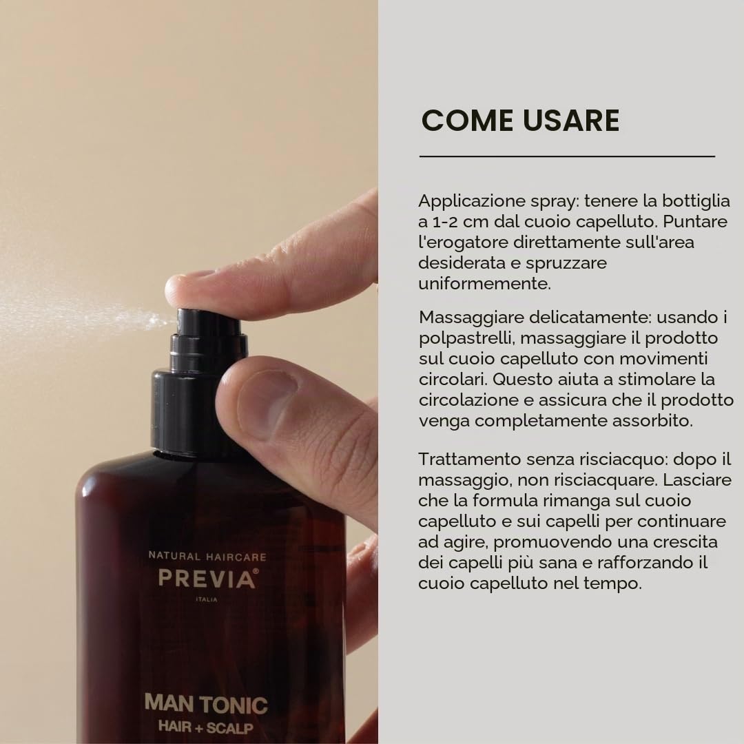Previa Man Tonic Hair + Scalp 150ml - lozione stimolante