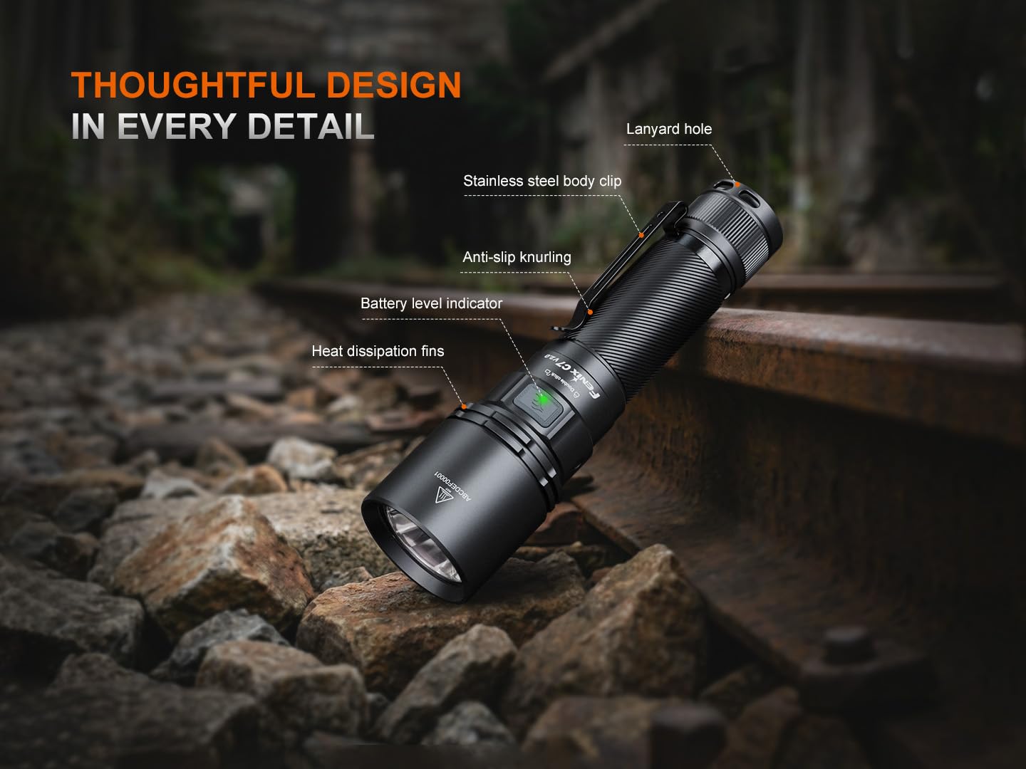 Fenix C7 V2.0 LED Taschenlampe, 3300 Lumen Extrem Hell, 79 Stunden max,575M