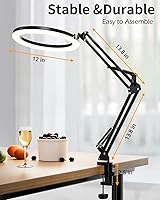 Vista 4 de UBeesize Anillo de luz de 12 pulgadas con soporte de teléfono superior, luz LED para selfie con soporte y soporte para teléfono para iPhone