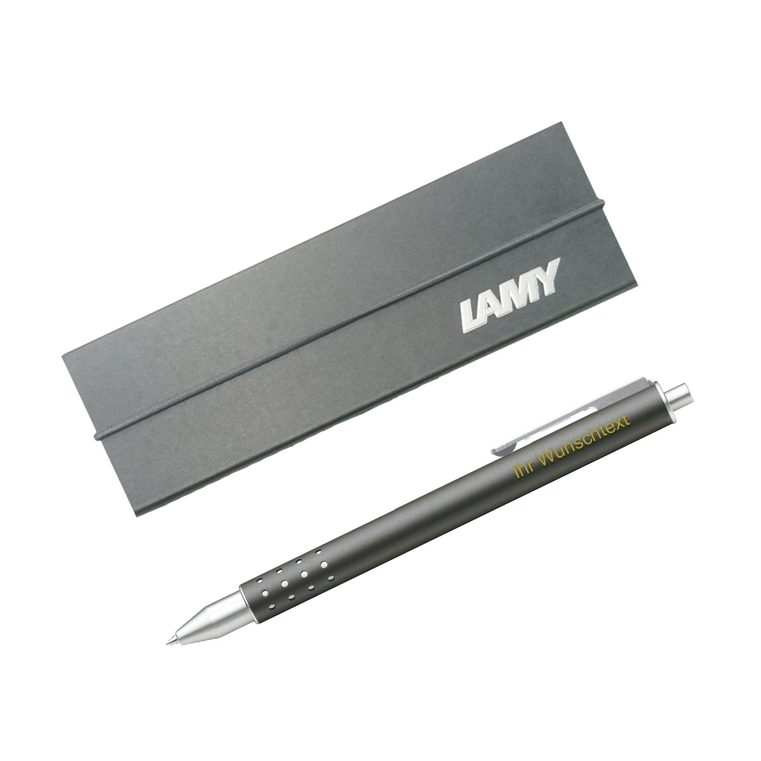 Lamy Tintenroller swift Modell 334, inkl. Laser-Gravur, Farbe anthracite (anthrazit)