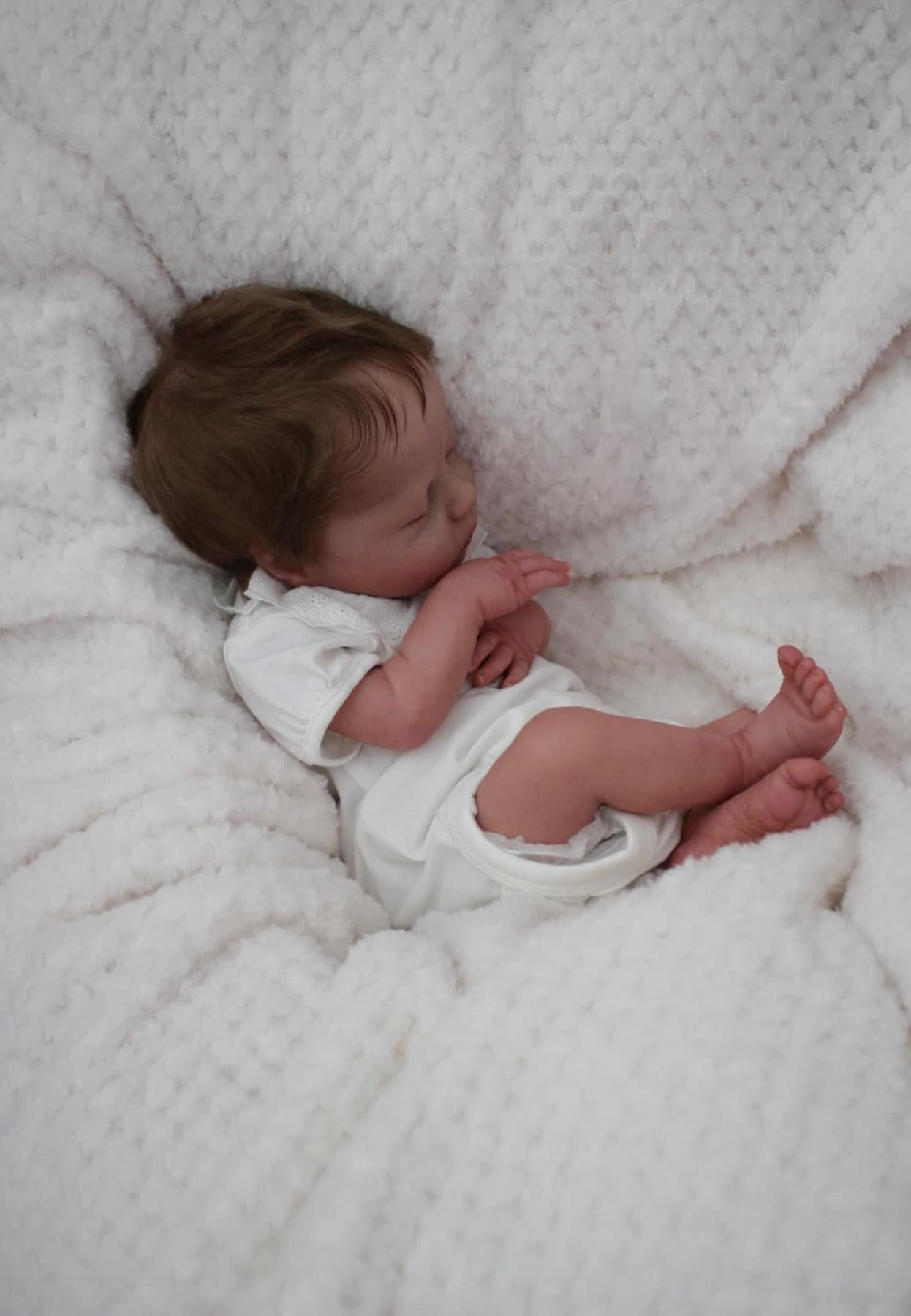 RXDOLL Realistic Newborn Baby Dolls Girl 18 Inch Soft Cloth Body Reborn Baby Dolls That Look Real Life Baby Doll Silicone Vinyl Weighted Lifelike Bebe Doll Toy For Kids Age 3